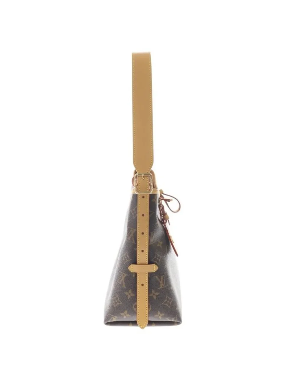 Louis Vuitton Monogram Carryall NM PM Leather Shoulder Bag Brown